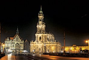 Kiến trúc về đêm ở Dresden
